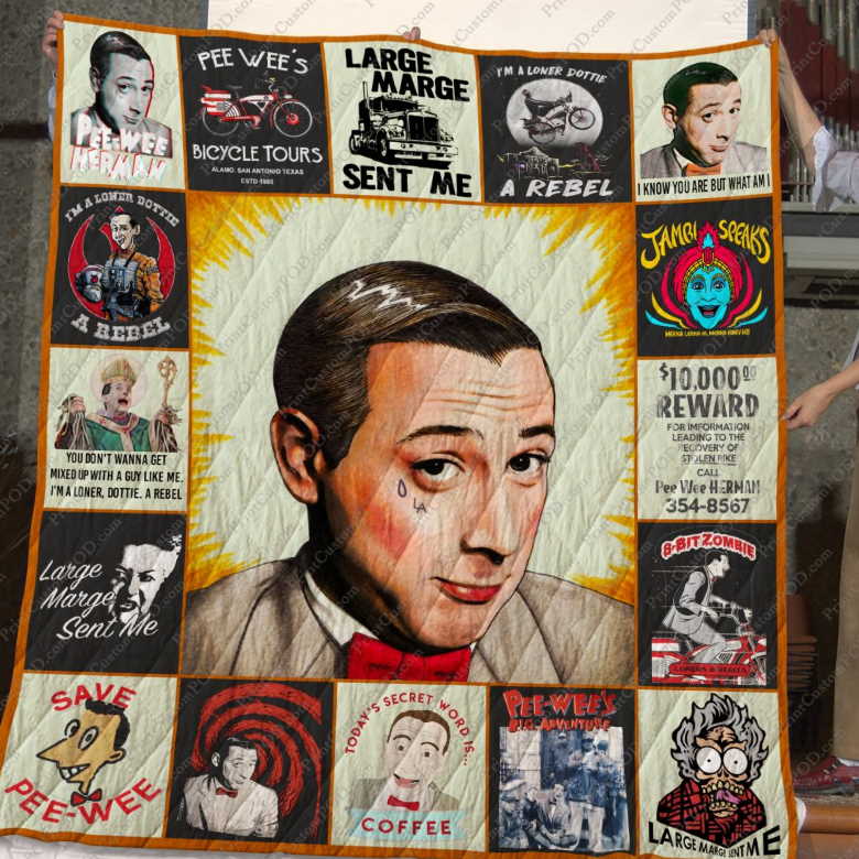 Dd Peewee Herman Version 3D Quilt Blanket