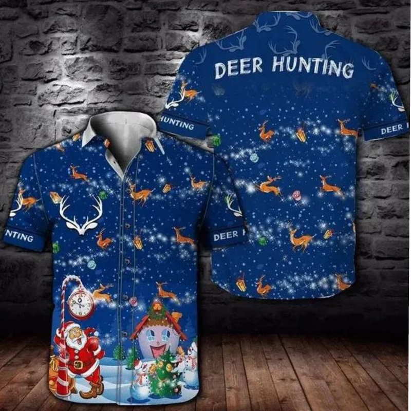 Deer Hunting Christmas Hawaiian Shirt