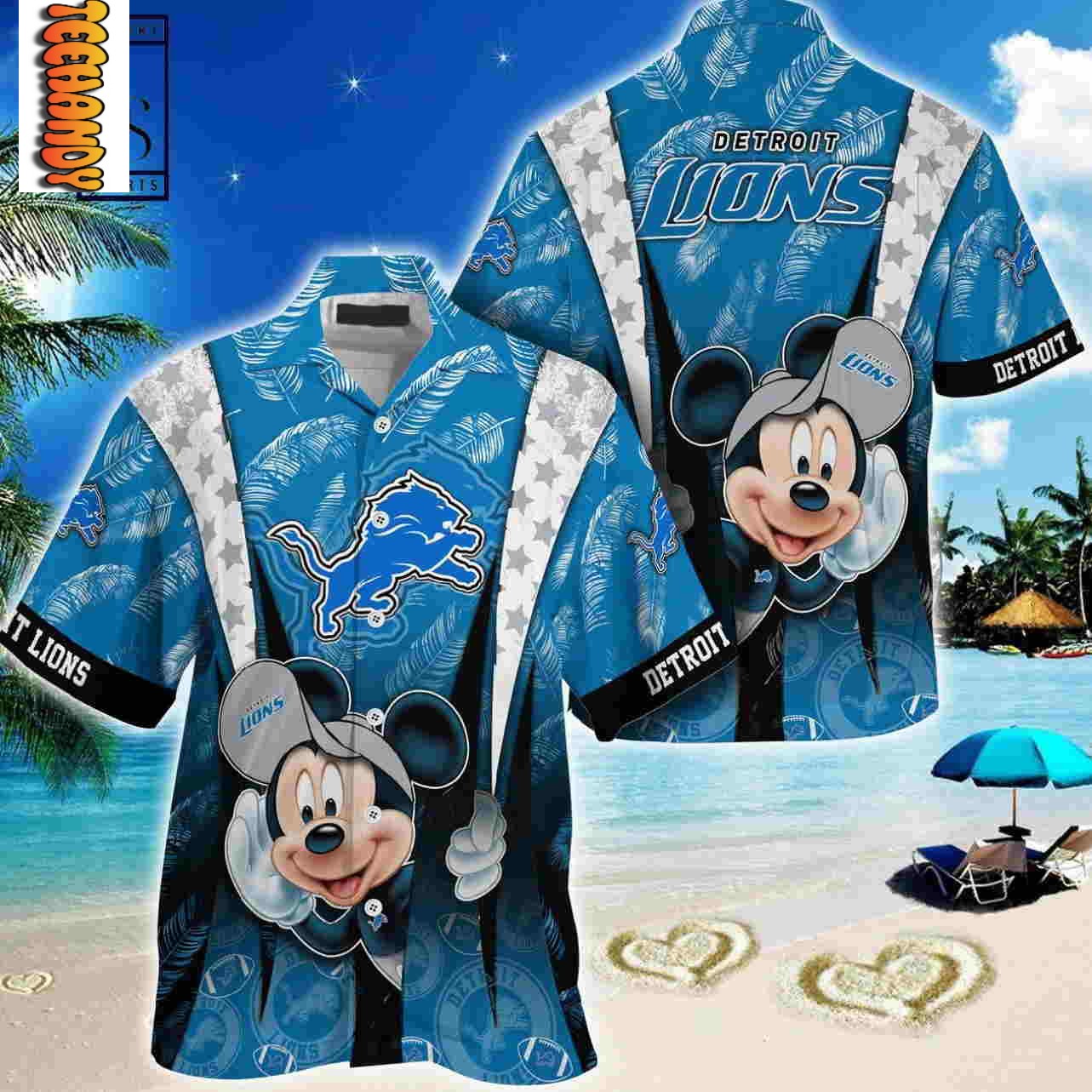 Detroit Lions Mickey Mouse Hawaiian Shirt –