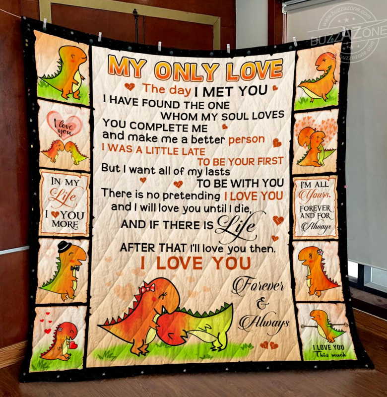 Dinosaur My Love All Of My Last 3D Quilt Blanket