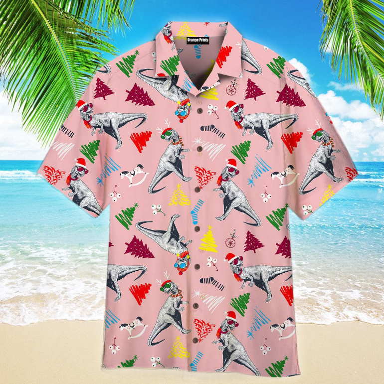 Dinosaurs Merry Christmas Hawaiian Shirt