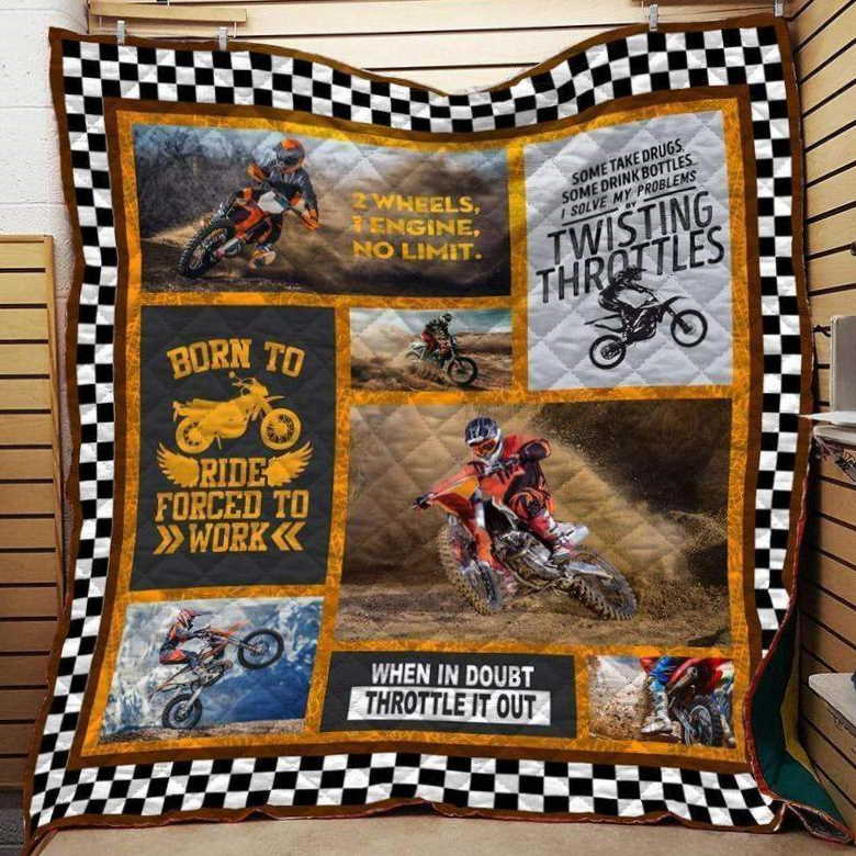 Dirt Bike Customize Quilt Blanket