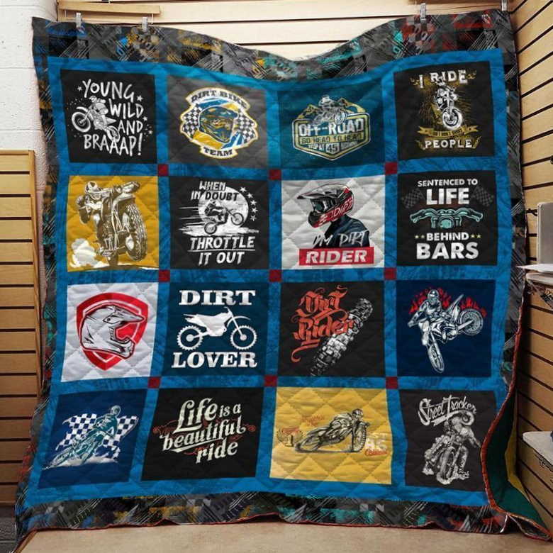 Dirt Bikes Customize Quilt Blanket