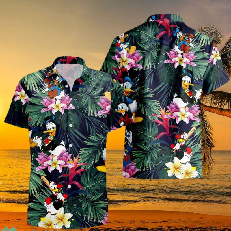 Disney Donal Duck Holiday Beach Hawaiian Shirt