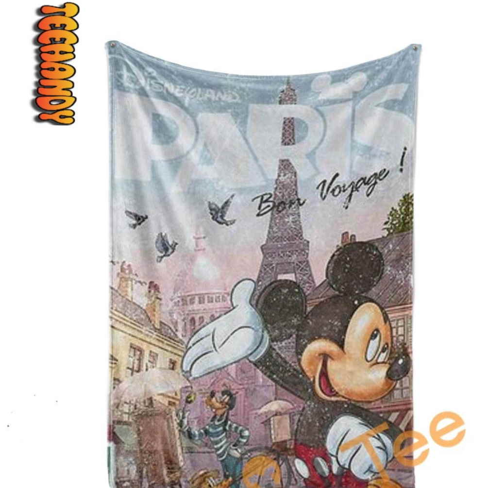 Disney Mickey Mouse In Paris 3D Fleece Blanket