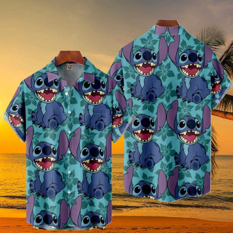 Disney Stitch Funny Summer Tropical Hawaiian Shirt