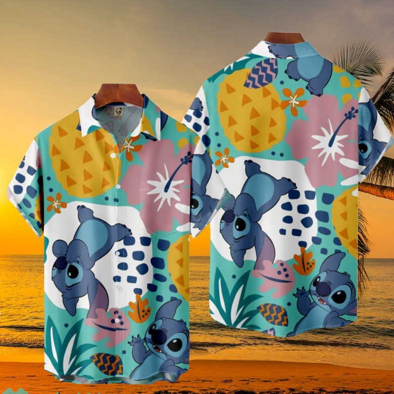 Disney Stitch Hawaiian Print Shirt