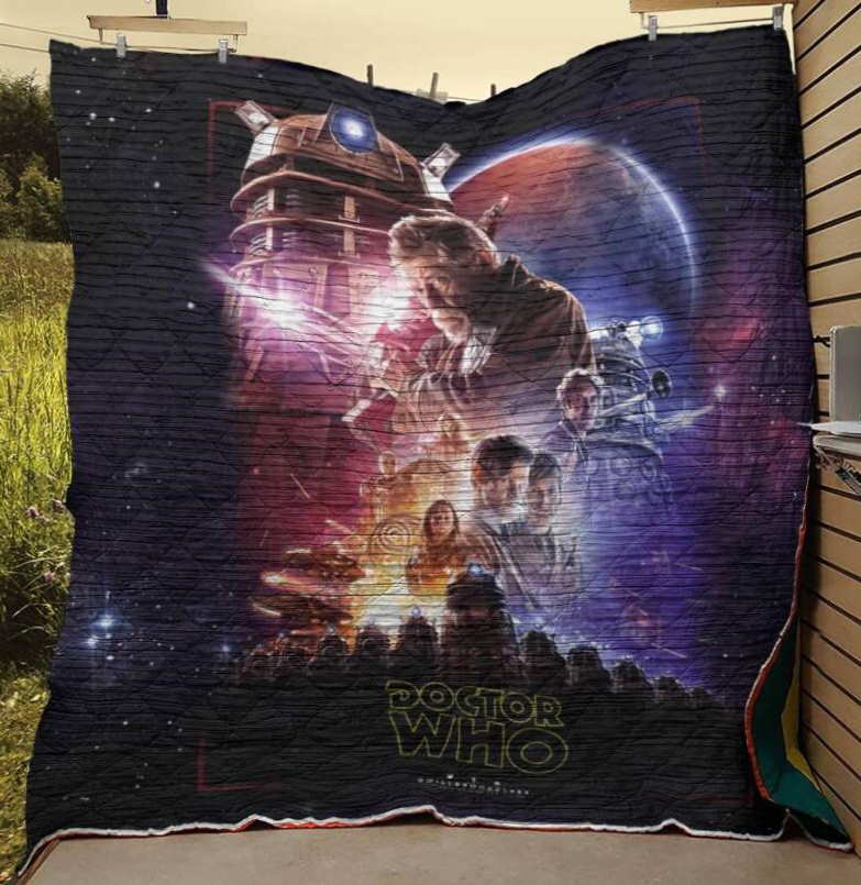 Doctor Who Tv Series Funny Poster Quilt Blanket