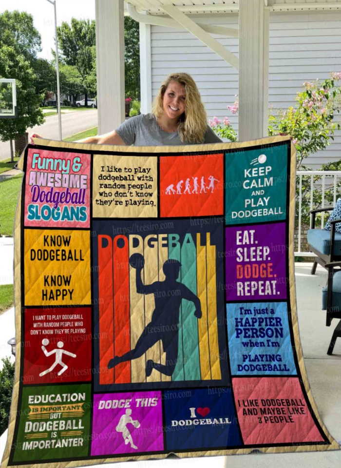 Dodgeball 3D Quilt Blanket