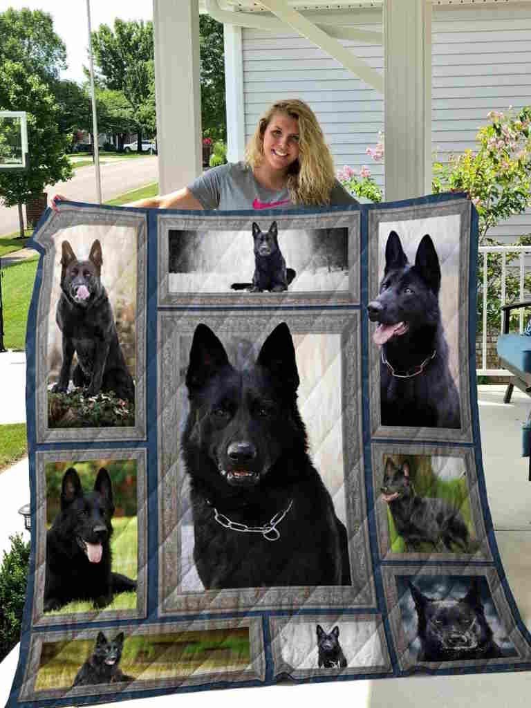 Dog Black Germen Shepherd 3D Quilt Blanket