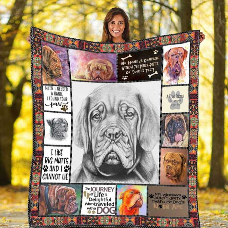 Dogue De Bordeauxtouch My Nose 3D Quilt Blanket