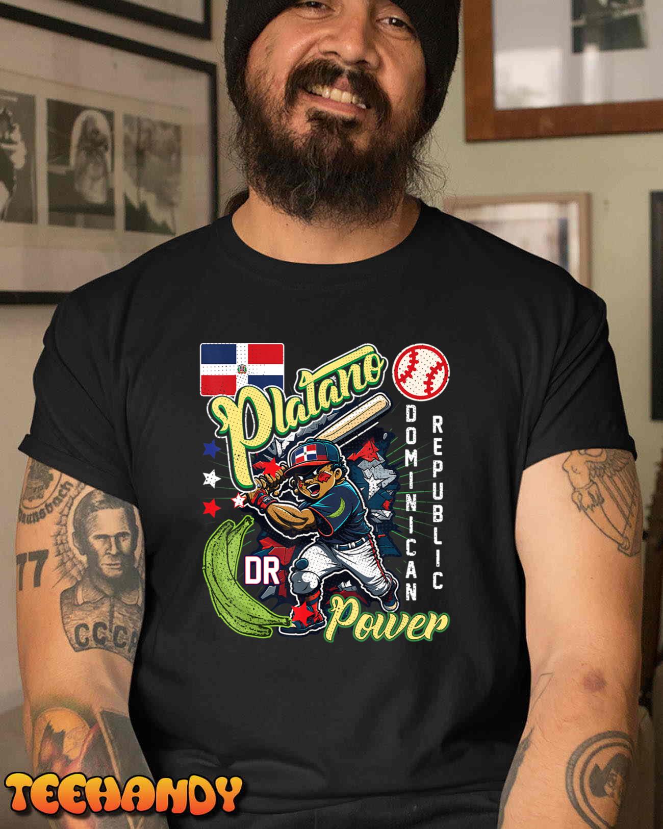 Dominican Republic Baseball Dominicana Platano Power T-Shirt