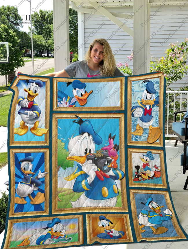 Donald Duck 3D Customized Quilt Blanket