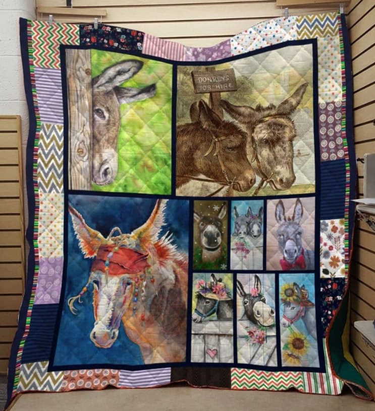 Donkey Lovely Donkey 3D Quilt Blanket