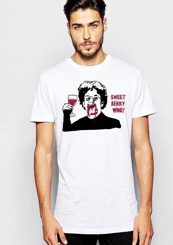 Dr Brule SWEET BERRY WINE Funny Quote Fan Art Mens Ưhite T Shirt