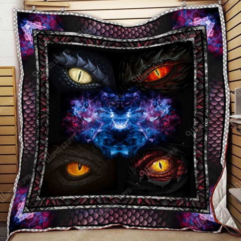 Dragon Eyes 3D Customized Quilt Blanket