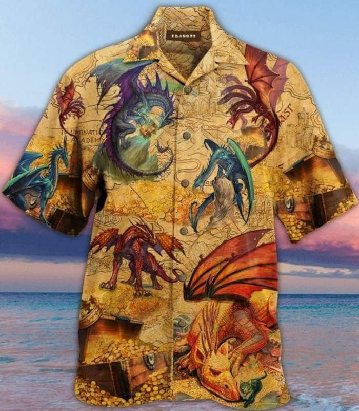 Dragon Legend Print Hawaiian Shirt