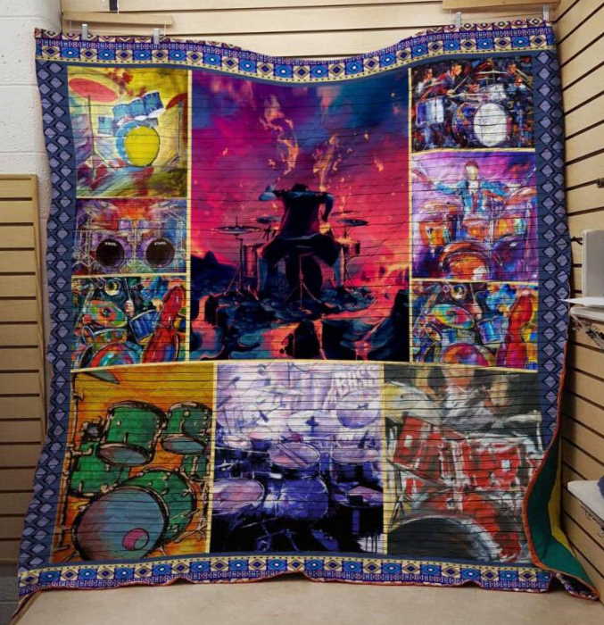 Drum 3D Customized Quilt Blanket