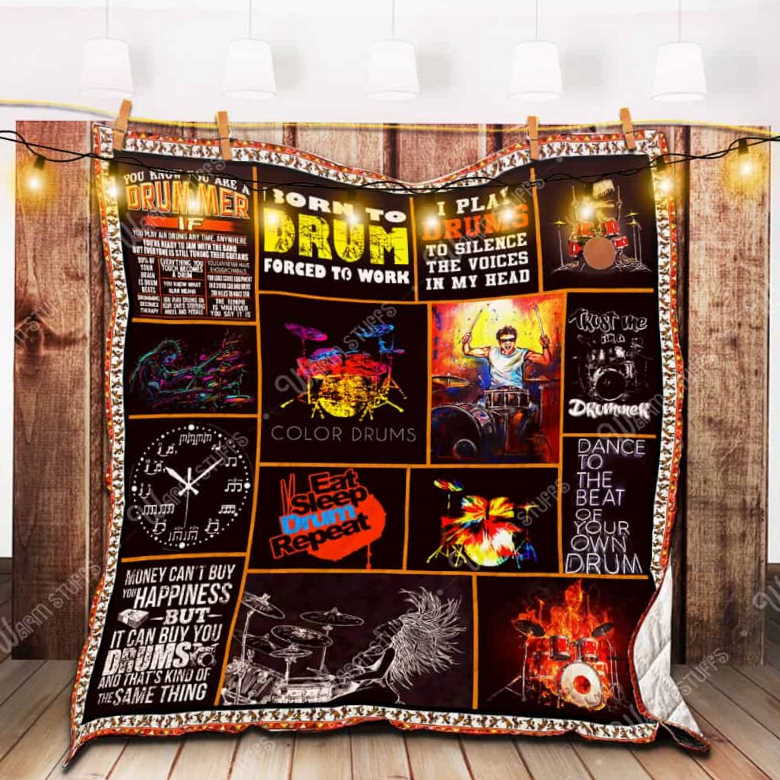 Drummer 3D Customized Quilt Blanket