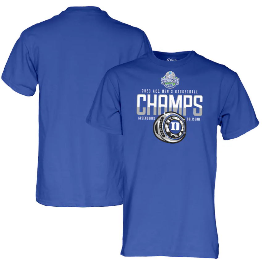 Duke Blue Devils 2023 ACC Men’s Basketball Conference Tournament Champions Locker Room T-Shirt