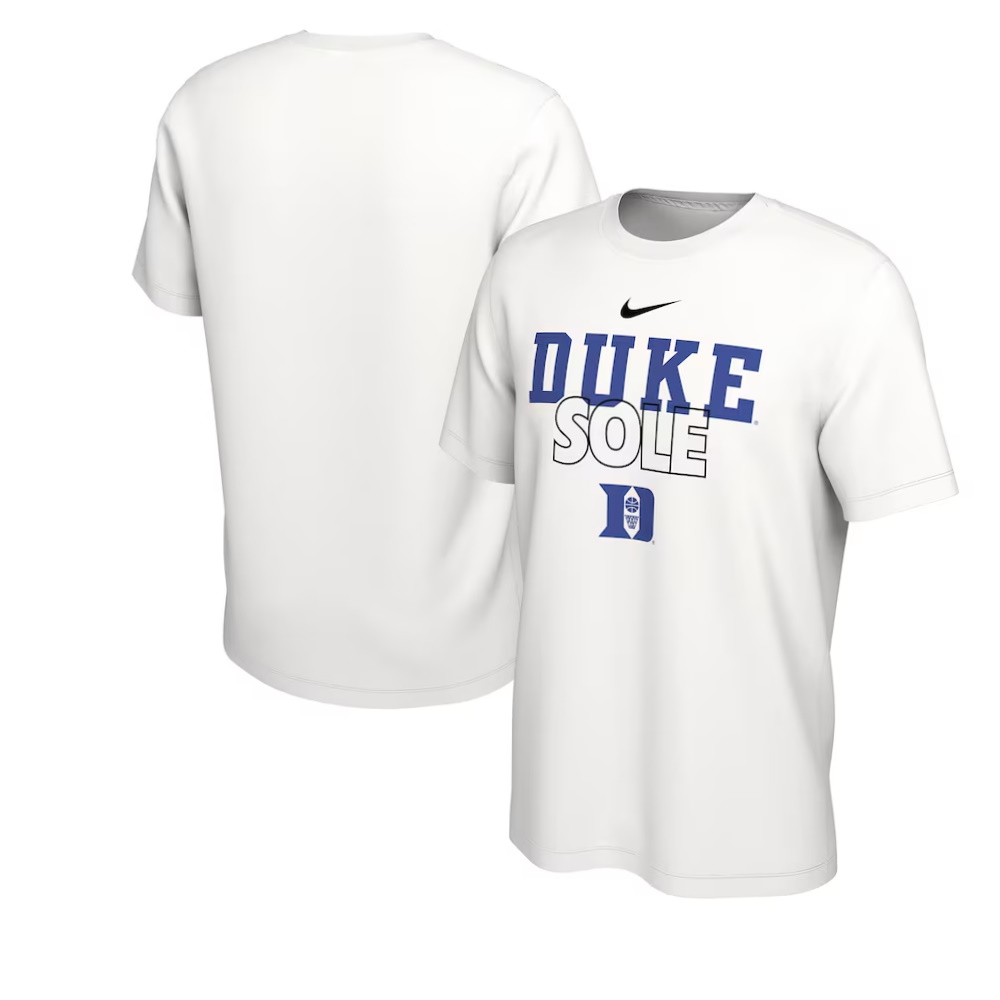 Duke Blue Devils Sole On Court Bench T-Shirt