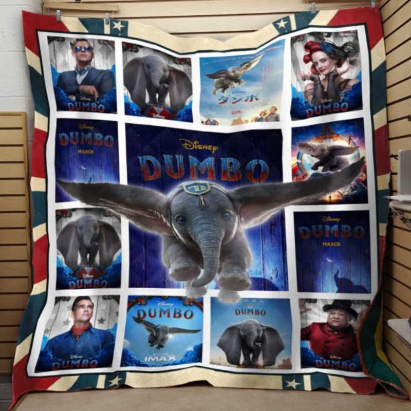 Dumbo 3D Customized Quilt Blanket