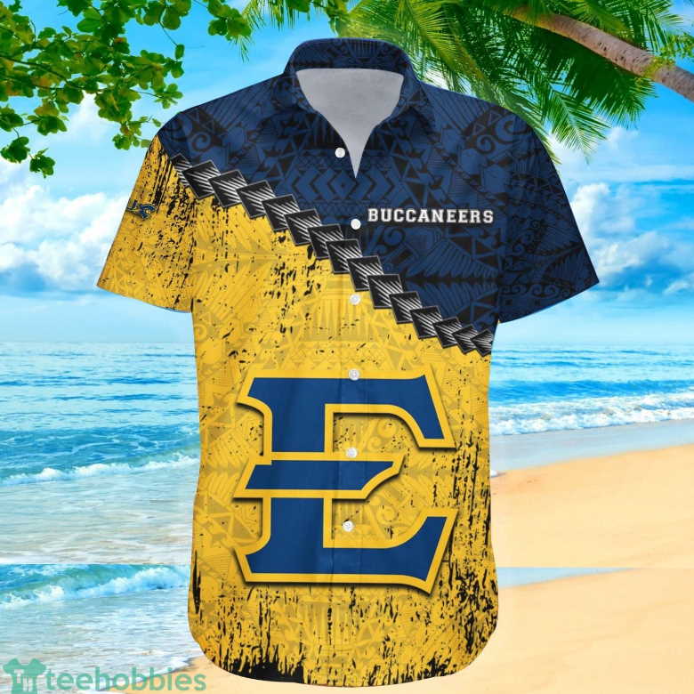 East Tennessee State Buccaneers NCAA Grunge Polynesian Tattoo Hawaiian Shirt