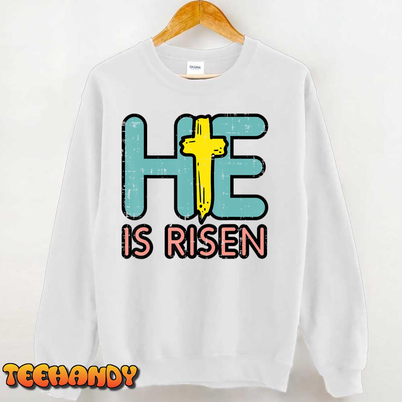 Easter HE Is Risen Jesus Resurrection Christian Youth Kids T-Shirt