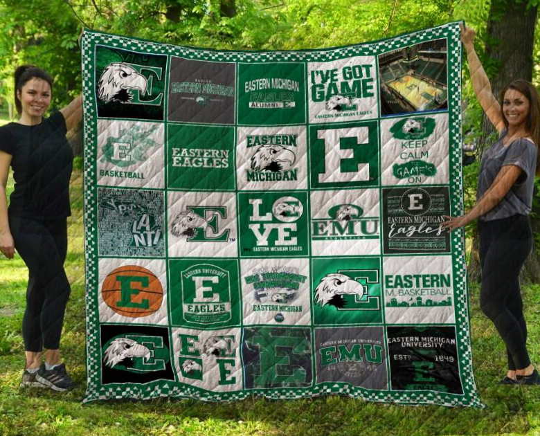 Eastern Michigan Eagles 13D Customized Quilt Blanket