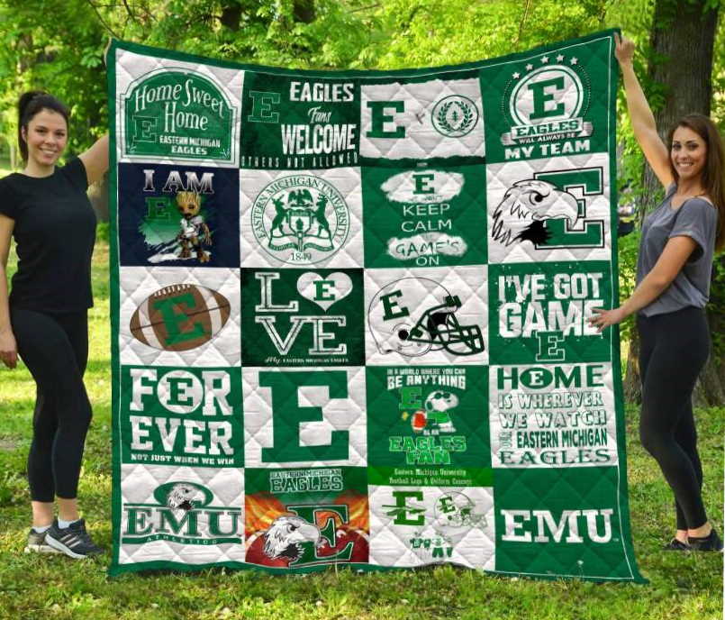 Eastern Michigan Eagles 3D Customized Quilt Blanket