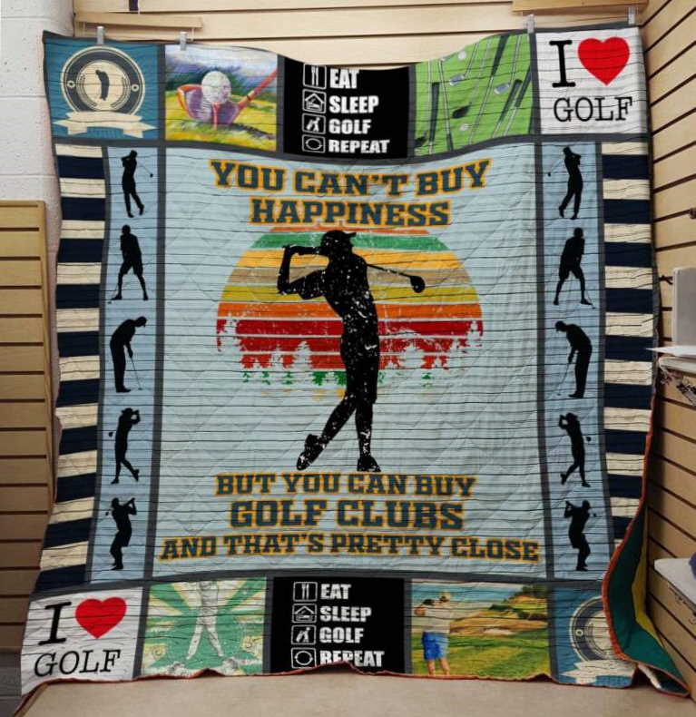 Eat Sleep Golf 3D Customized Quilt Blanket