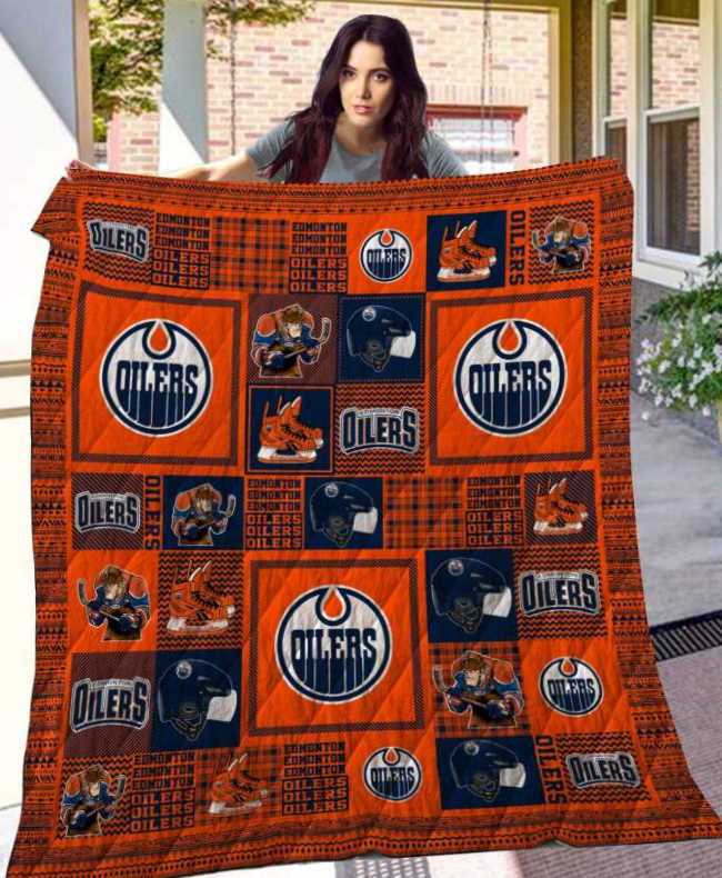 Edmonton Oilers 3D Customized Quilt Blanket