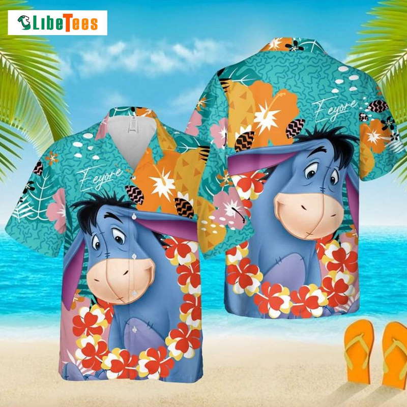 Eeyore Donkey Winnie The Pooh Disney Tropical Forest, Disney Hawaiian Shirt