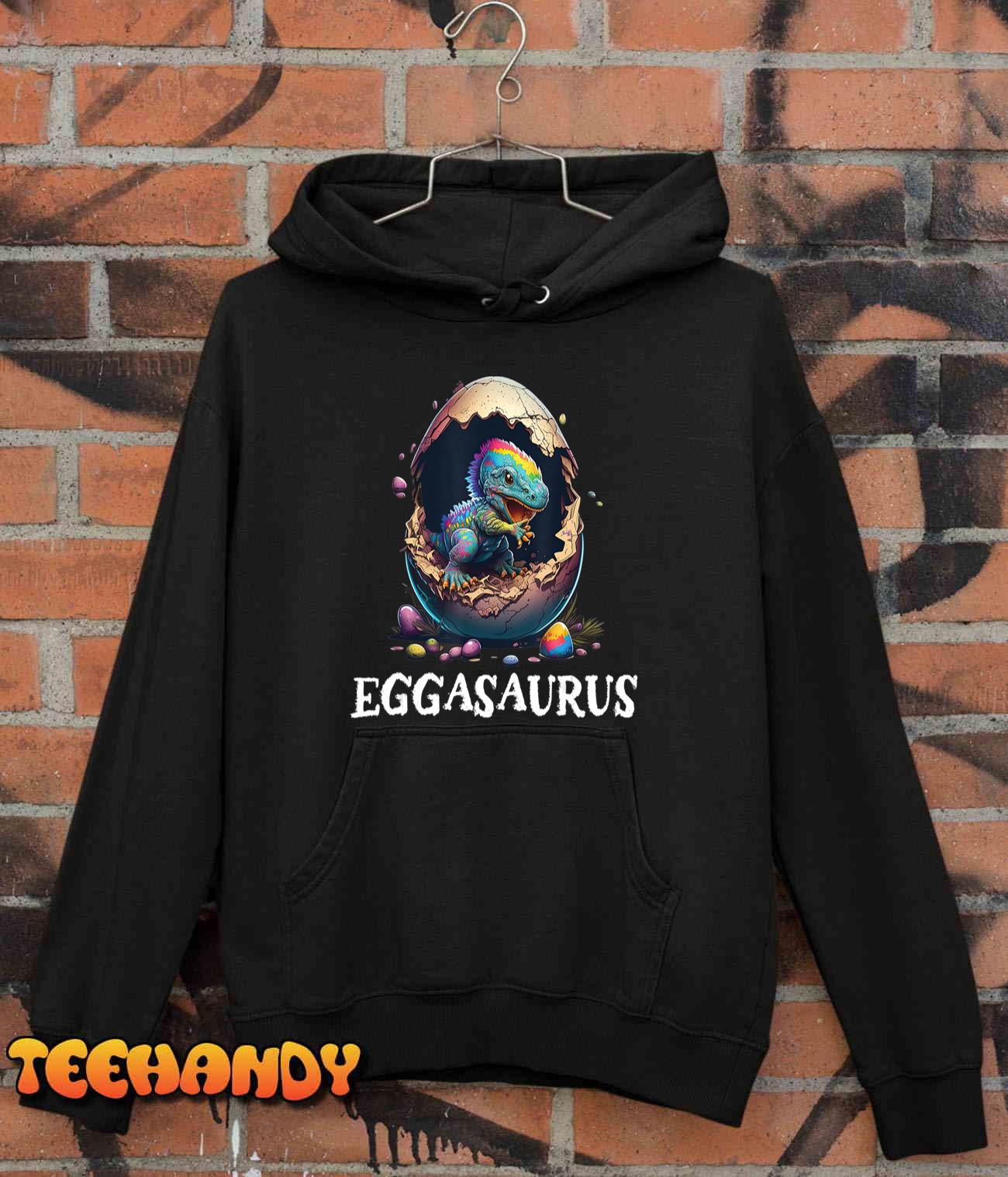 Eggasaurus Easter Dinosaur Egg Cute Boys Kids Girls Toddler T-Shirt