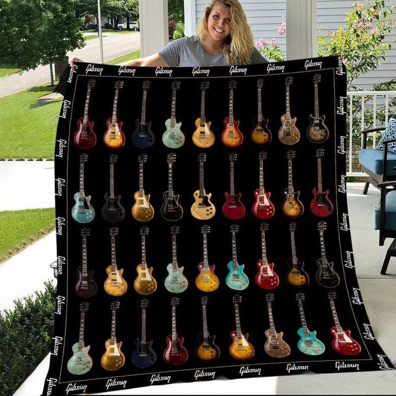 Electric Guitar Like 3D Quilt Blanket