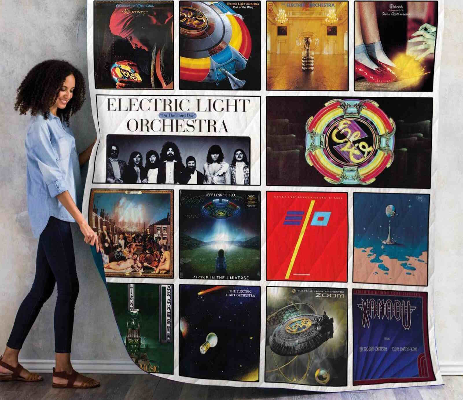 Electric Light Orchestra Albums Quilt Blanket