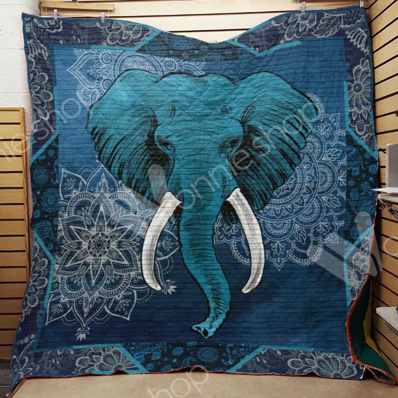 Elephant Bohemian 3D Customized Quilt Blanket