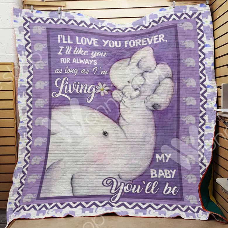 Elephant Mother Day 3D Customized Quilt Blanket