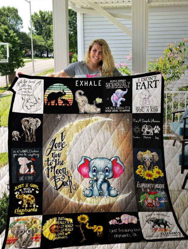 Elephants 3D Quilt Blanket