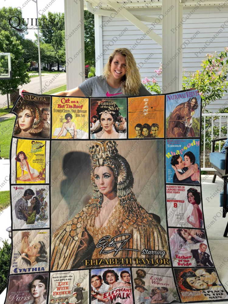 Elizabeth Taylor 3D Customized Quilt Blanket