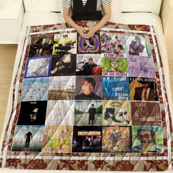 Elton Studio Albums For Fans 3D Quilt Blanket