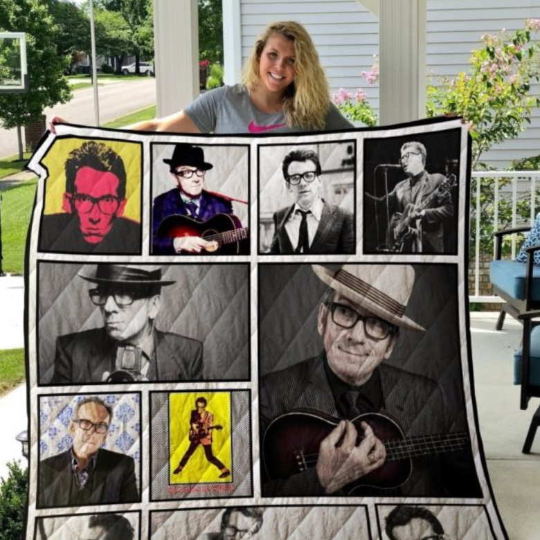 Elvis Costello 3D Customized Quilt Blanket