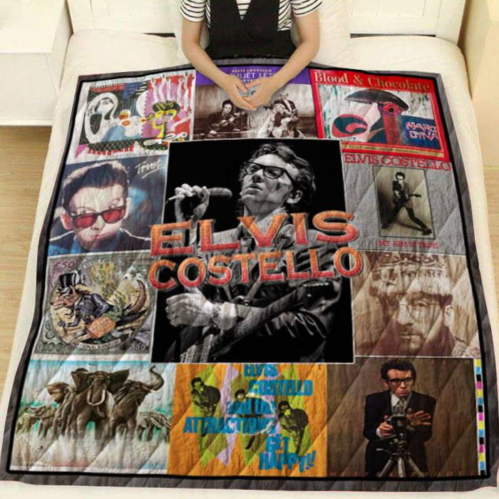 Elvis Costello Album 3D Quilt Blanket