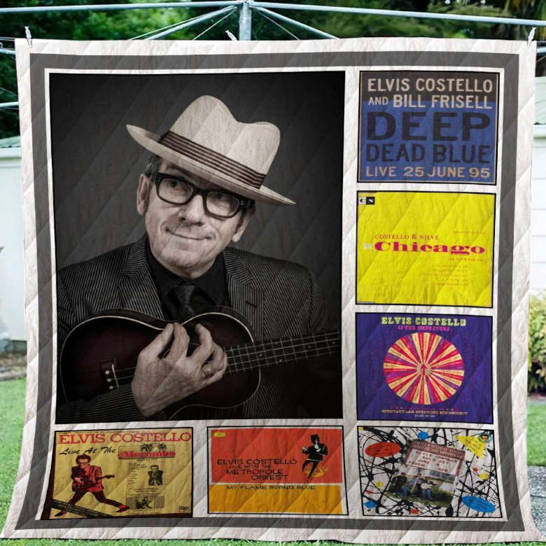 Elvis Costello Live Albums Quilt Blanket