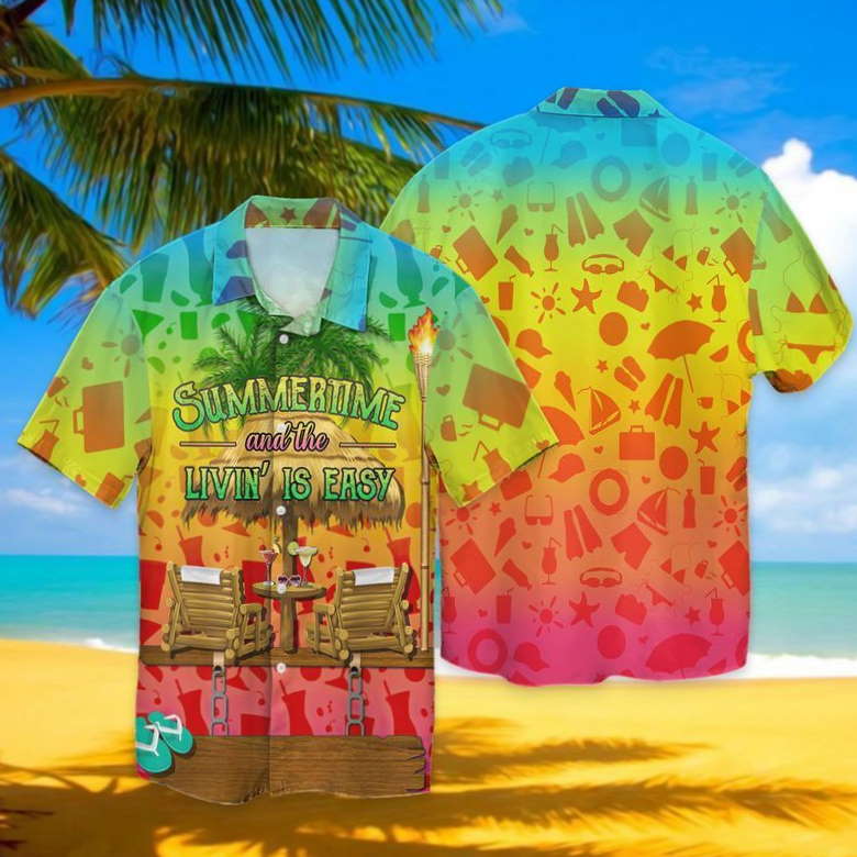 Enjoy The Summer Holiday Summertime And The Livin Is Easy Hawaiian Shirt