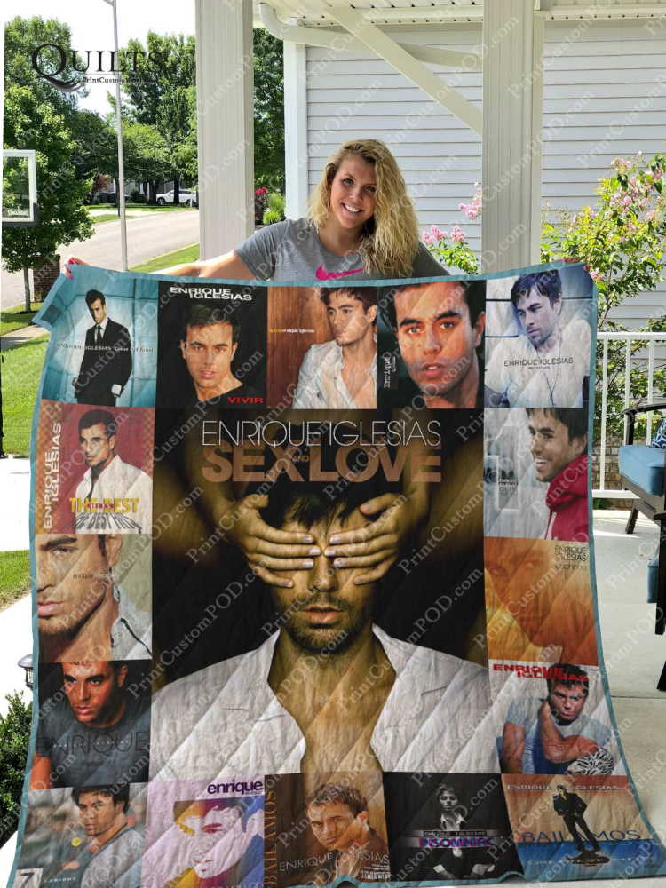 Enrique Iglesias Albums 3D Customized Quilt Blanket