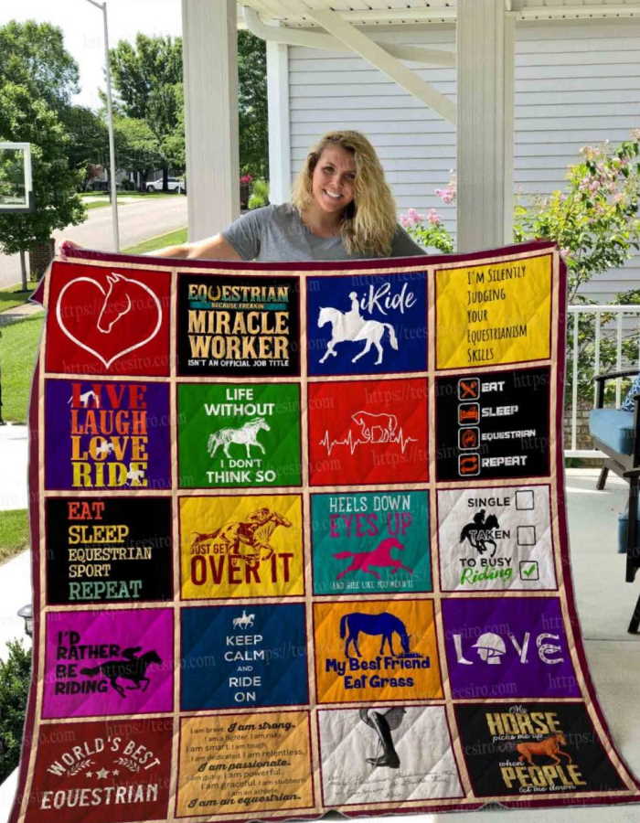 Equestrian 3D Quilt Blanket