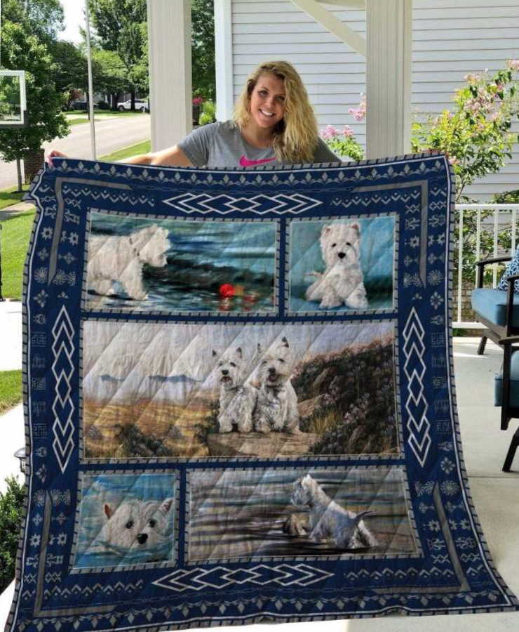 Est Highland White Terrier 3D Customized Quilt Blanket