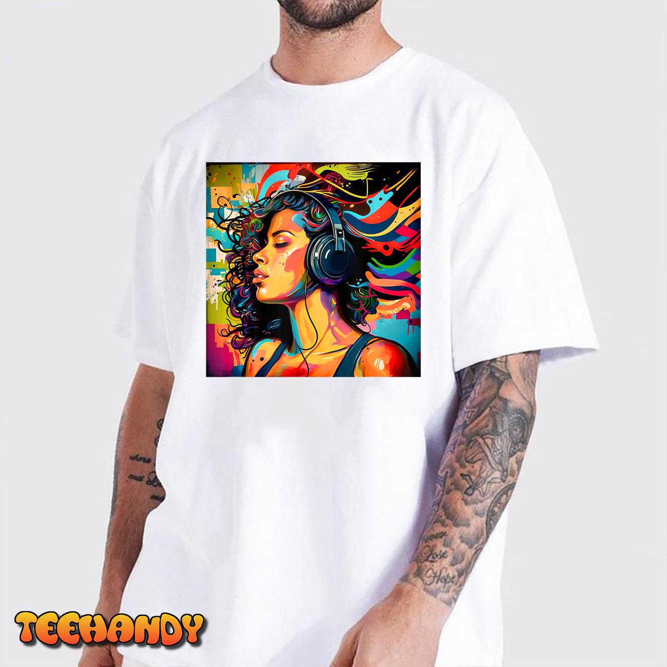 Excessivism Beautiful Latina Listening to Music Latina Woman T-Shirt