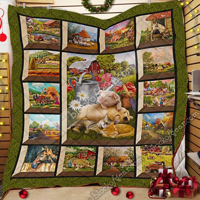 Farm 3D Quilt Blanket